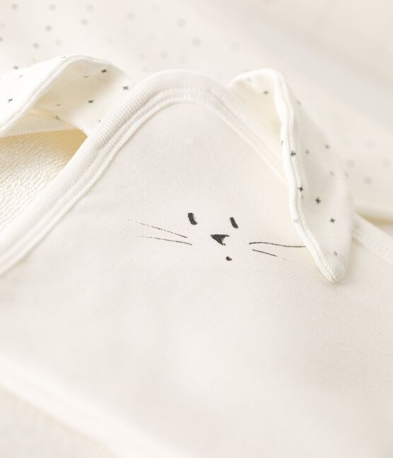 Babies' Organic Cotton Bath Cape MARSHMALLOW white/MULTICO white