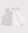 Babies' sleeveless floral print poplin jacket MARSHMALLOW white/MULTICO white
