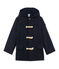 Boy's lined duffel coat in wool broadcloth SMOKING blue