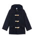 Boy's lined duffel coat in wool broadcloth