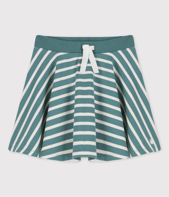 Girl's Cotton Skirt BRUT green/AVALANCHE white