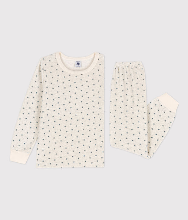 Children's Unisex Starry Velour Pyjamas beige/grey