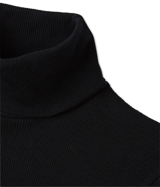 Women's plain polo neck NOIR black