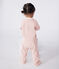 Babies' velour pyjamas with a collar SALINE pink