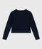 Women's plain cotton cardigan SMOKING blue