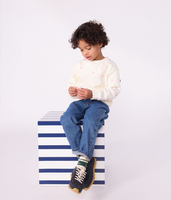 Children's printed cotton sweatshirt MILK red/POMPEI