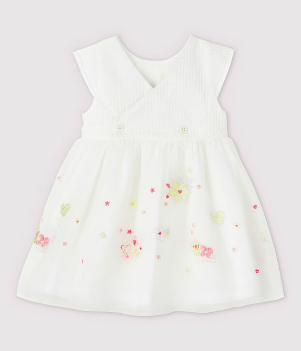 Baby Girls' Embroidered Tulle Formal Dress white/multicolor