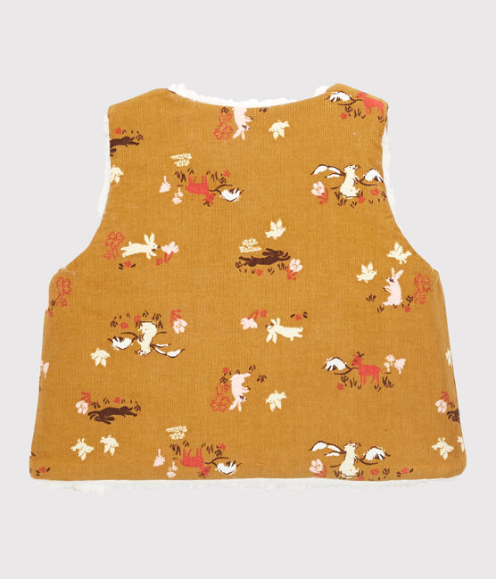 Babies' Reversible Gilet TOPAZE yellow/MULTICO