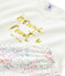 Girls' Ribbed Cropped Pyjamas MARSHMALLOW white/MULTICO white