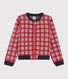 Girls' Checked Cardigan