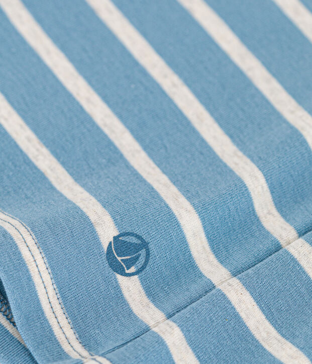 Women's Iconic Cotton Round Neck T-Shirt blue/beige