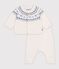 Jacquard knit outfit for babies blue/blue