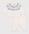 Jacquard knit outfit for babies blue/blue