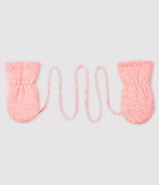 Baby's unisex fleece-lined mittens MINOIS pink