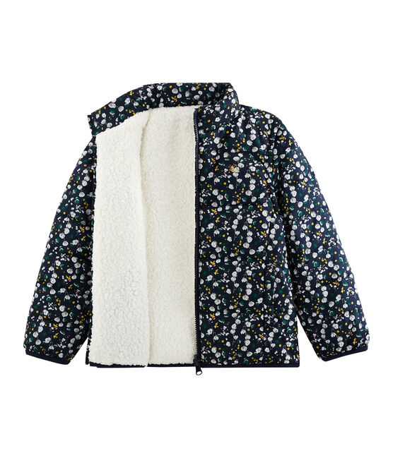 Girls' 3-in-1 Down Coat SMOKING blue/MULTICO white