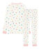 Girls' Snugfit Ribbed Pyjamas MARSHMALLOW white/MULTICO white