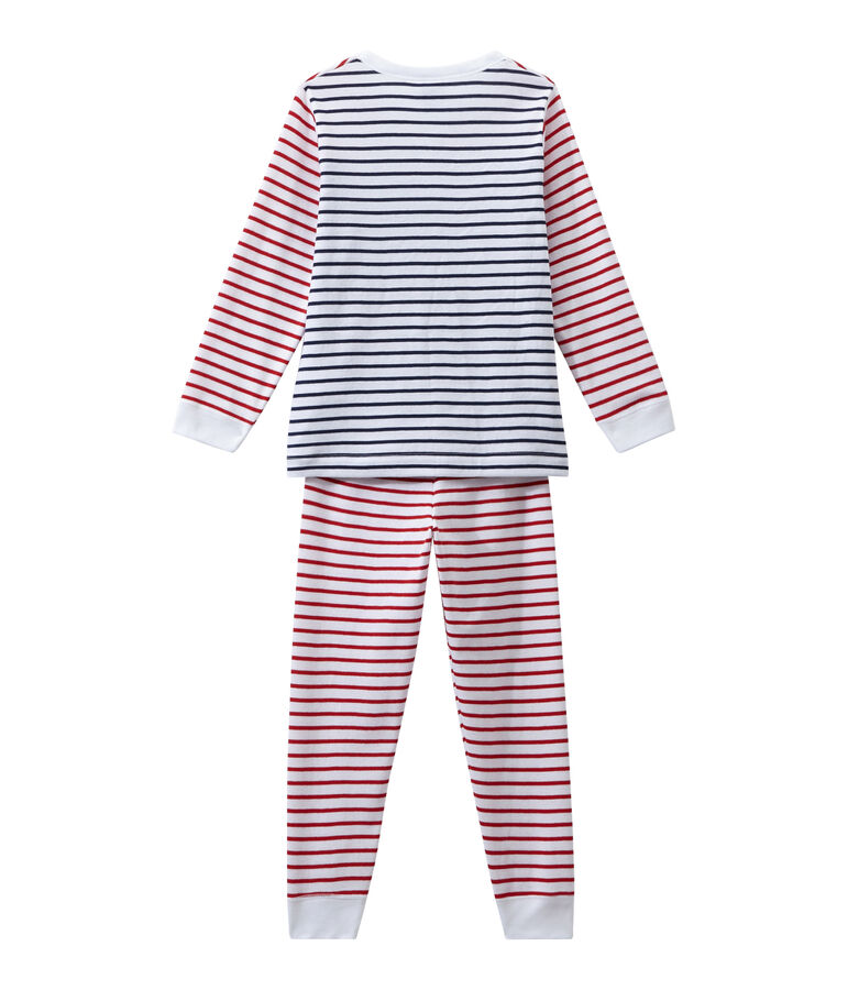 Boy's striped pyjamas white/multicolor