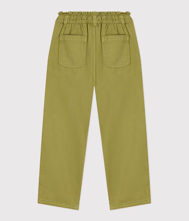 Children's cotton trousers green