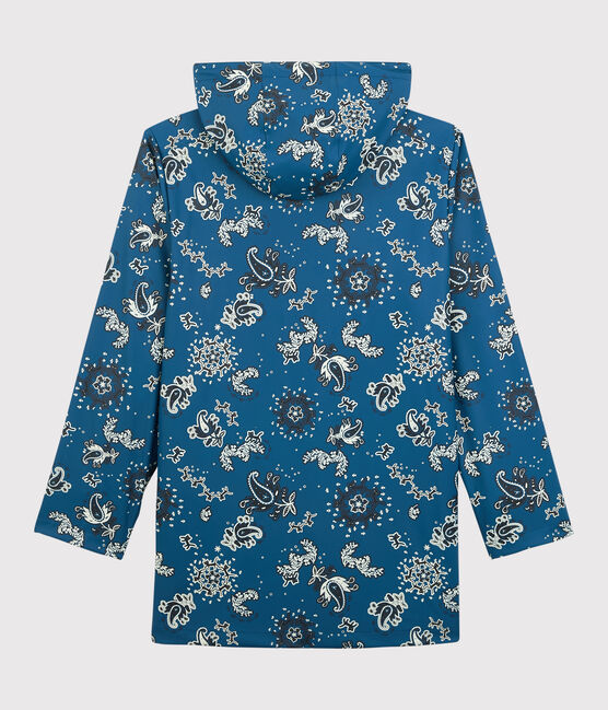 Iconic Recycled Fabric and Organic Cotton Raincoat BRASIER blue