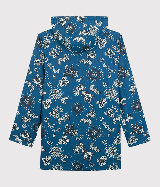 Iconic Recycled Fabric and Organic Cotton Raincoat blue