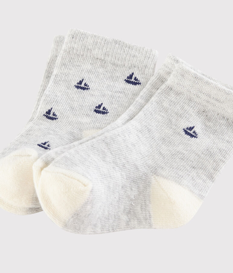 Pack of 2 pairs of baby socks multicolor