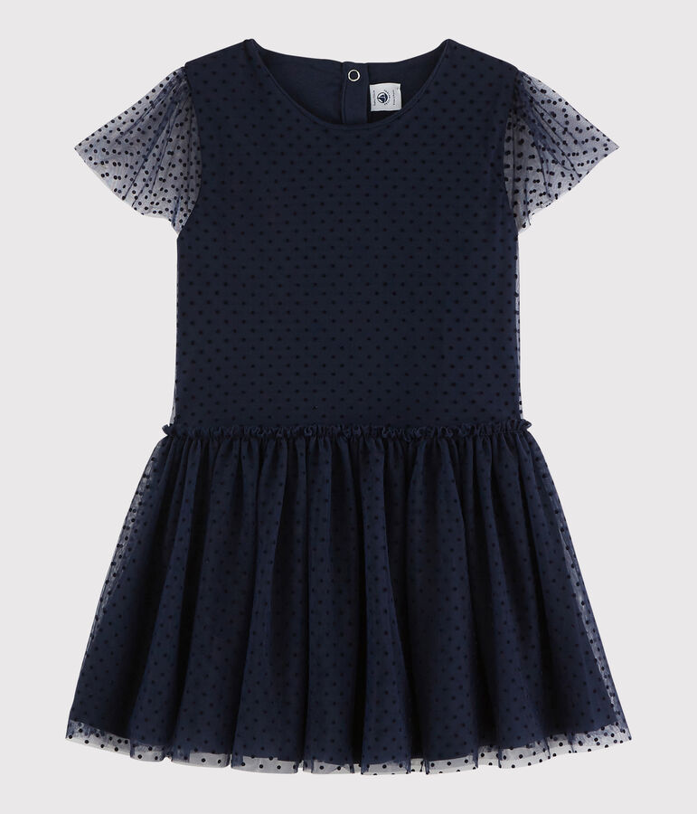 Girls' Short-Sleeved Dress blue
