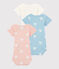 Baby Girls' Pastel Short-Sleeved Organic Cotton Bodysuits - 3-Pack variante 1