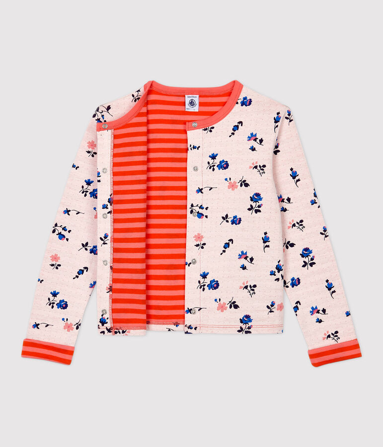 Girls' Tube Knit Cardigan white/multicolor