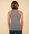 Women's Iconic Stripy Cotton Vest Top SMOKING blue/MARSHMALLOW white