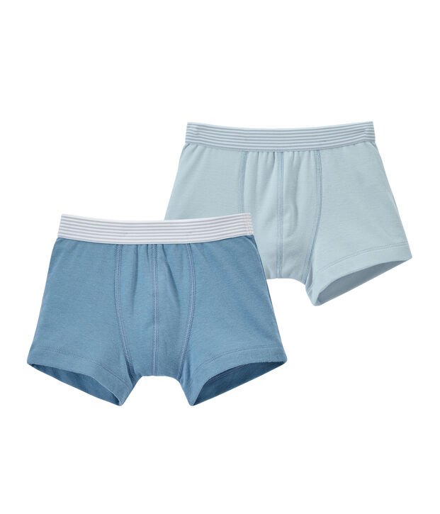 Set of 2 boy's plain boxers white
