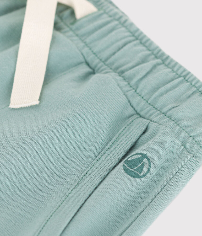 Children's plain cotton shorts green
