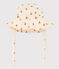 Babies' Floral Cotton Gauze Sun Hat AVALANCHE white/MULTICO