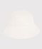 Children's wide brimmed floppy sun hat in poplin and broderie anglaise white