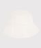 Children's wide brimmed floppy sun hat in poplin and broderie anglaise white
