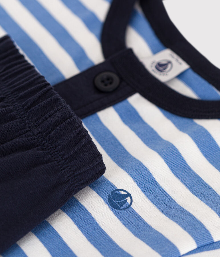 Babies' Jersey T-shirt and Shorts Set blue/white