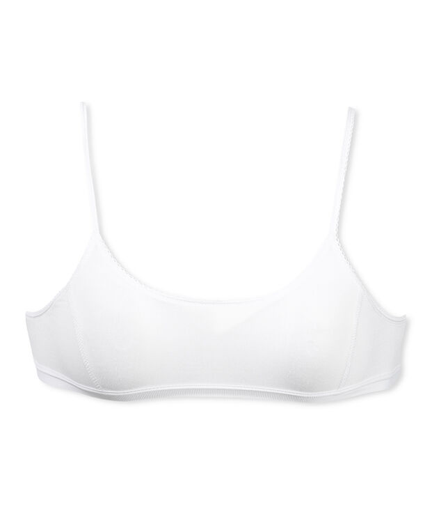 Girl's plain crop top white