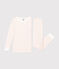 Children's Pyjamas in Flower Print Cotton MARSHMALLOW /PANTY