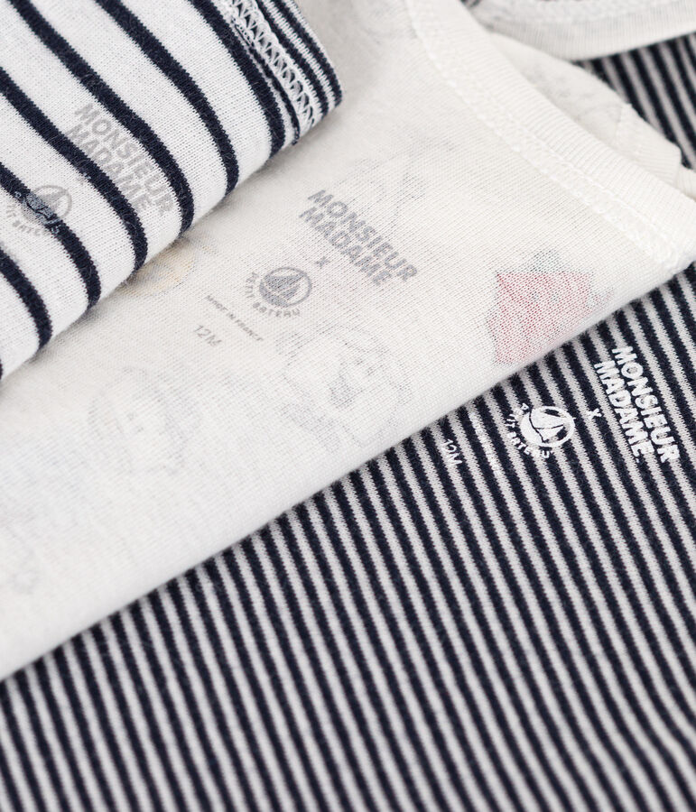 Babies' short-sleeved cotton Mr. Men and Little Miss bodysuits - 3-pack multicolor