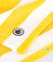 Children's stripy cotton terry bath poncho yellow/white