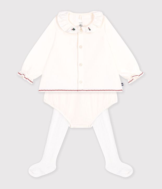 Babies' gift box with a blouse, bloomers and tights multicolor