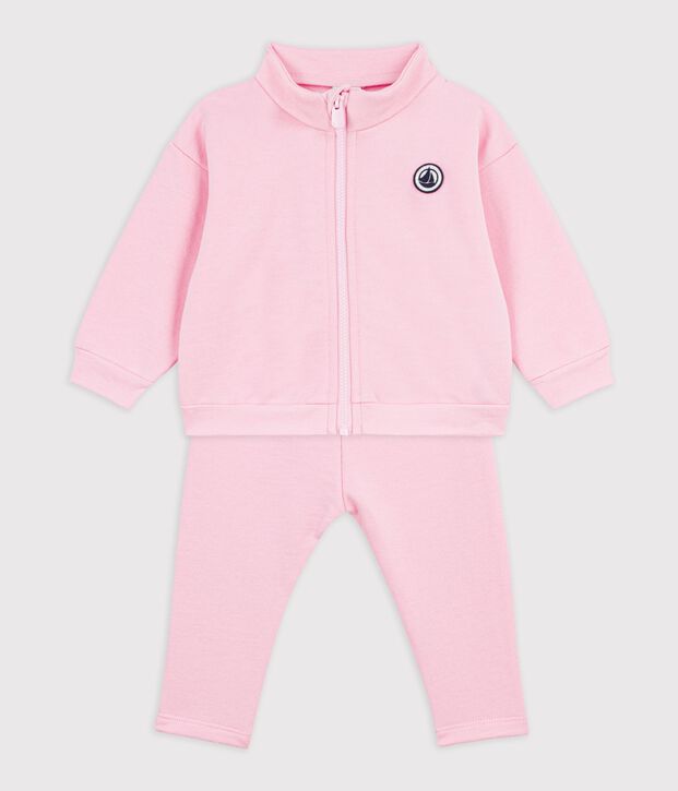 Babies' sweatshirt and trousers set in plain cotton MARQUISE