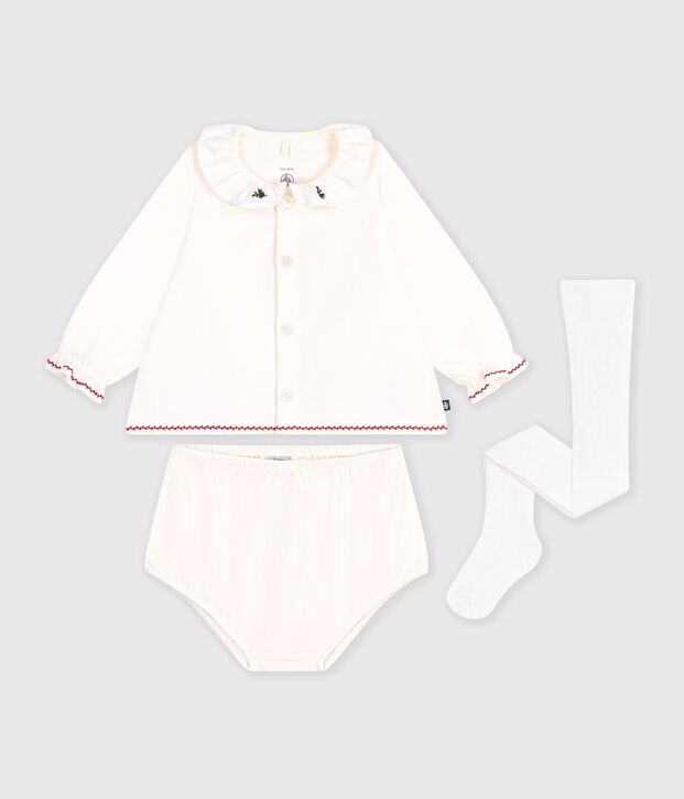Babies' gift box with a blouse, bloomers and tights multicolor