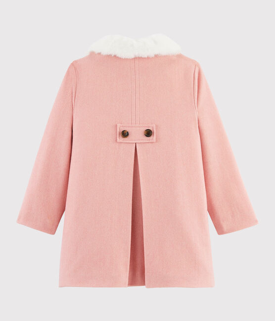 Girls' woollen coat ROSE pink
