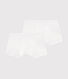 Boys' White Boxer Shorts - 2-Pack