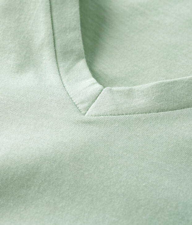 Women's Straight Fit Organic Cotton V-Neck T-Shirt green