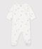 Babies' velour pyjama suit printed with dragons white/multicolor