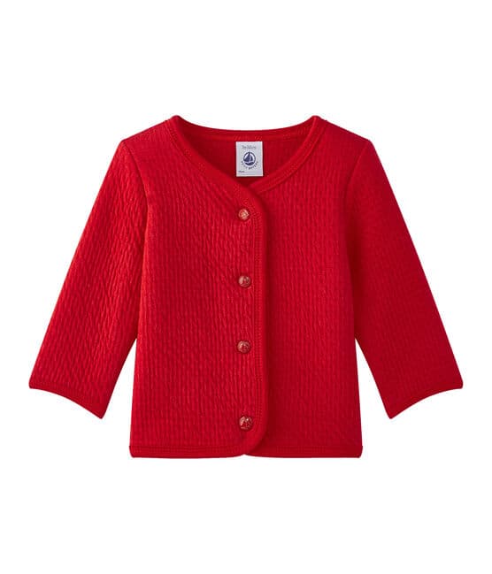 Baby girl's plain cardigan TERKUIT red