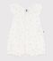 Babies' short floral cotton jumpsuit MARSHMALLOW white/MULTICO white