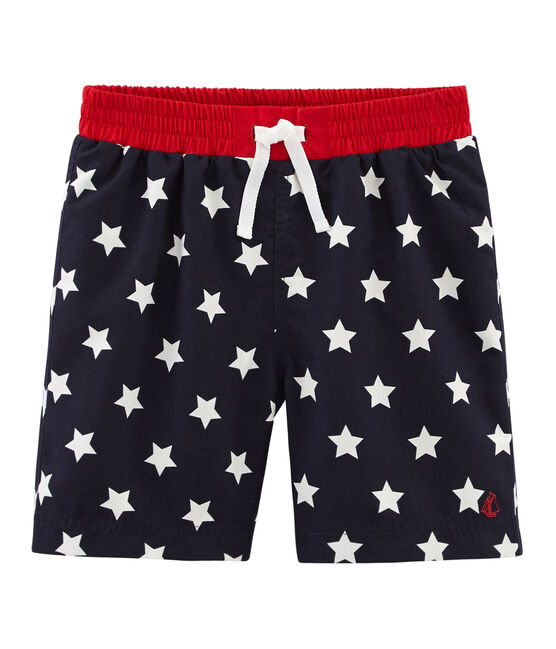 Boys' Beach Shorts SMOKING blue/MARSHMALLOW white