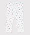 Babies' floral print cotton leggings MARSHMALLOW white/MULTICO white